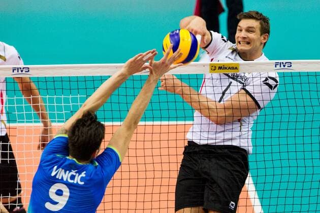 Angriff Christian Fromm (1 Deutschland Germany); FIVB Volleyball World League Group 3 Finals, fraport Arena, Frankfurt (Main) Germany, 20160702: 1st place match: Germany vs Slovenia (Deutschland gegen Slowenien) Frankfurt (Main) Copyright: Wuechnerx xEibner-Pressefoto EP_nwr