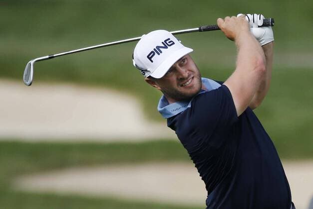 July 2, 2016 - Akron, OH, USA - David Lingmerth follows his approach shot on the 17th hole during the third round of the Bridgestone Invitational at Firestone Country Club in Akron, Ohio, on Saturday, July 2, 2016. Bridgestone Invitational, third round - ZUMAm67_