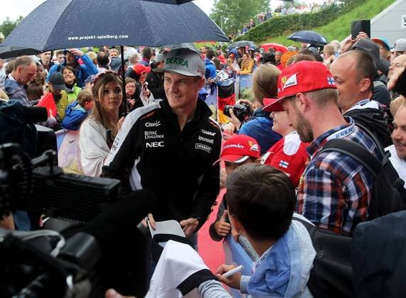 FORMULA 1 - GP of Austria 2016 SPIELBERG,AUSTRIA,03.JUL.16 - MOTORSPORTS, FORMULA 1 - Grand Prix of Austria, Red Bull Ring. Image shows Nico Huelkenberg (GER Force India). GEPAxpictures xHansxOberlaender