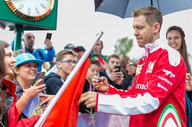 03.07.2016, Red Bull Ring, Spielberg, AUT, FIA, Formel 1, Grosser Preis von Oesterreich, Red Carpet, im Bild Sebastian Vettel (GER) Scuderia Ferrari German Formula One driver Sebastian Vettel of Scuderia Ferrari during the Red Carpet for the Austrian Formula One Grand Prix at the Red Bull Ring in Spielberg, Austria on 2016 07 03. Spielberg  EP_ang  