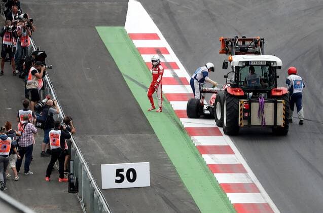 FORMULA 1 - GP of Austria 2016 SPIELBERG,AUSTRIA,03.JUL.16 - MOTORSPORTS, FORMULA 1 - Grand Prix of Austria, Red Bull Ring. Image shows Sebastian Vettel (GER Ferrari). Keywords: crash. GEPAxpictures xHansxOberlaender