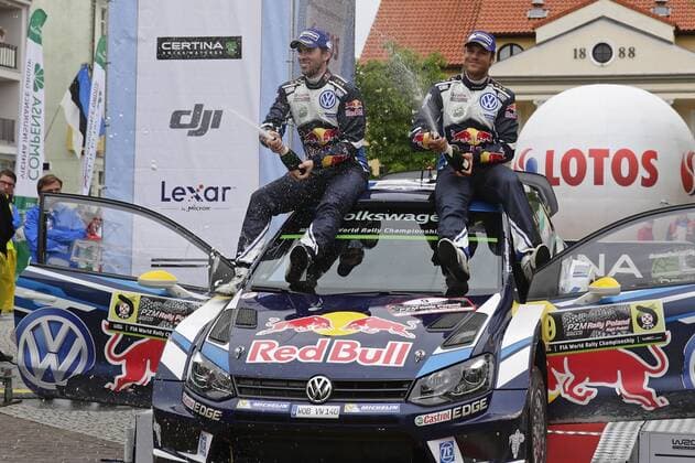 Andreas Mikkelsen (NOR), Anders Jaeger (NOR) Volkswagen Polo R WRC Motorsport Rallye WM (2016) WRC Rally Poland 2016 Rally Poland 2016