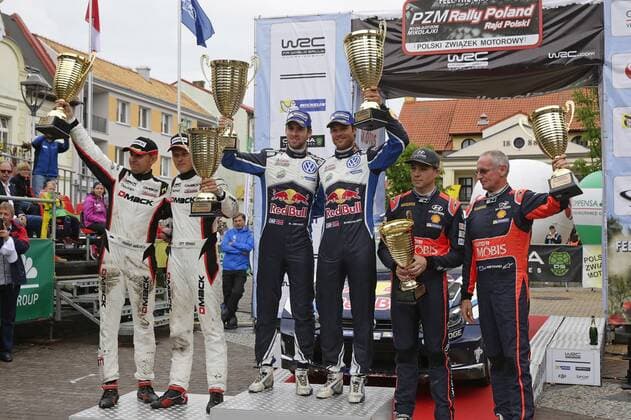 Ott Tanak (EST), Raigo Molder (EST) Ford Fiesta RS WRC Motorsport Rallye WM Andreas Mikkelsen (NOR), Anders Jaeger (NOR) Volkswagen Polo R WRC (2016) Hayden Paddon (NZ), John Kennard (NZ) Hyundai i20 WRC WRC Rally Poland 2016 Rally Poland 2016