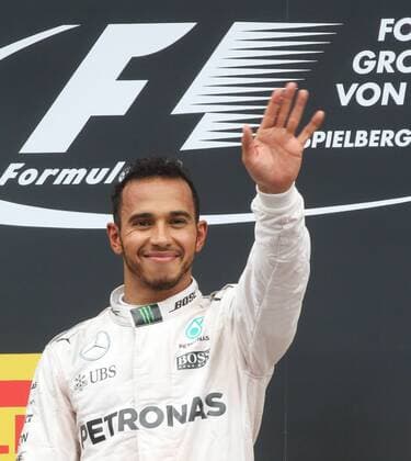 FORMULA 1 - GP of Austria 2016 SPIELBERG,AUSTRIA,03.JUL.16 - MOTORSPORTS, FORMULA 1 - Grand Prix of Austria, Red Bull Ring, award ceremony. Image shows Lewis Hamilton (GBR Mercedes GP). GEPAxpictures xMaticxKlansek
