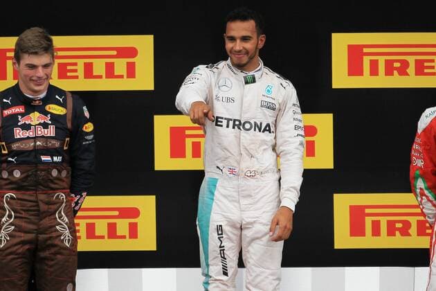 03.07.2016. Red Bull Circuit, Spielberg, Austria. F1 Grand pix of Austria. Race Day. Lewis Hamilton on the podium as he wins at the Red Bull Ring xLeannexBoonx  ActionPlus11757899