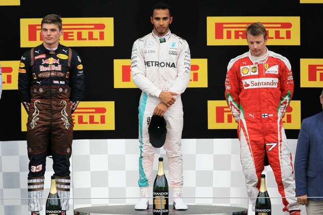 03.07.2016. Red Bull Circuit, Spielberg, Austria. F1 Grand pix of Austria. Race Day. Lewis Hamilton wins at the Red Bull Ring followed by Red Bull Racing RB12 & x2013; Max Verstappen and Scuderia Ferrari SF16-H & x2013; Kimi Raikkonen xLeannexBoonx  ActionPlus11757900