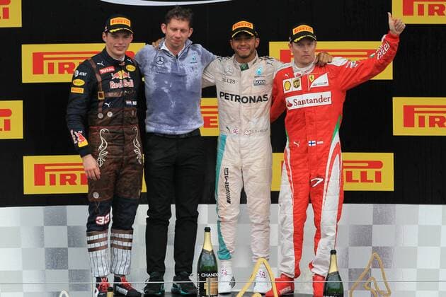 03.07.2016. Red Bull Circuit, Spielberg, Austria. F1 Grand pix of Austria. Race Day. Lewis Hamilton wins at the Red Bull Ring followed by Red Bull Racing RB12 & x2013; Max Verstappen and Scuderia Ferrari SF16-H & x2013; Kimi Raikkonen xLeannexBoonx  ActionPlus11757904