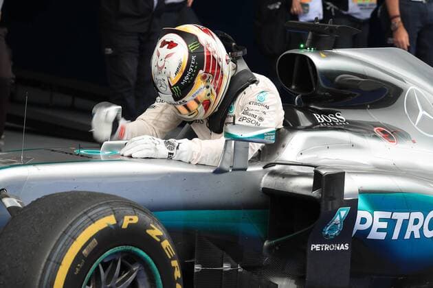 03.07.2016. Red Bull Circuit, Spielberg, Austria. F1 Grand pix of Austria. Race Day. Lewis Hamilton climbs from his car in parc ferme as he wins at the Red Bull Ring xLeannexBoonx  ActionPlus11757907