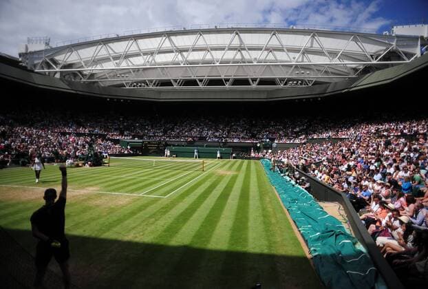 Tennis - 2016 Wimbledon Championships - Week One, Peoples Sunday (Day Seven) Womens Singles, Round One Serena Williams (USA) v Annika Beck (GER) Peoples Sunday on Centre court COLORSPORT ANDREW COWIE 