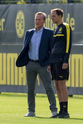 Dienstag 05.07.2016, Saison 2016 2017, Training BV Borussia Dortmund, CEO Geschaeftsfuehrer Hans-Joachim Watzke (BVB) und Trainer Thomas Tuchel (BVB) DeFodi001