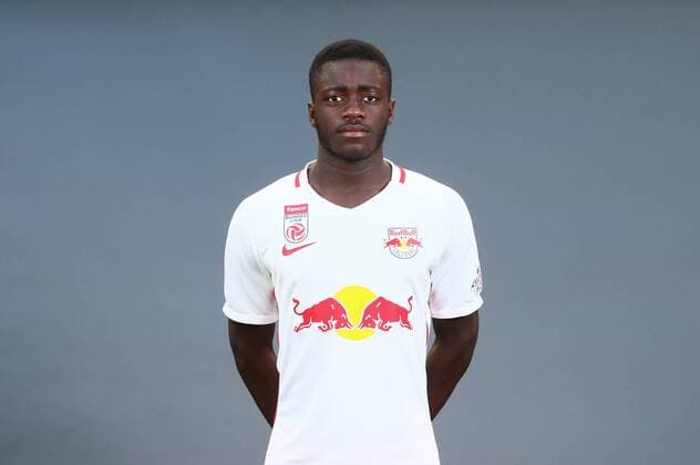 SOCCER - BL, RBS, photoshooting SALZBURG,AUSTRIA,05.JUL.16 - SOCCER - tipico Bundesliga, Red Bull Salzburg, team photo shooting. Image shows Dayot Upamecano (RBS). GEPAxpictures xFelixxRoittner