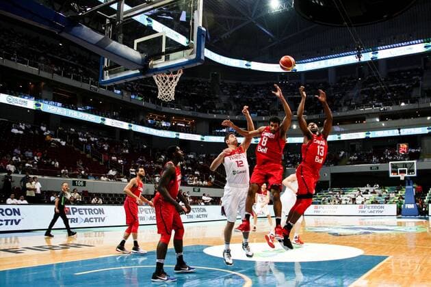 July 5, 2016 - Philippines - Turkey and Canada met on the hard court of the Mall of Asia Arena in Pasay City for the FIBA Olympic Qualifying Tournament. Canada won with 77 points versus, TurkeyÃ¢â‚¬â ¢s 69. World News - July 5, 2016 - ZUMAs166