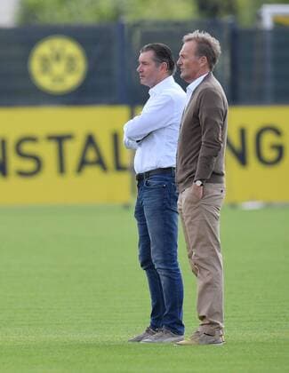 06.07.2016, Fussball, Saison 2016 2017, 1. Bundesliga, Training, Borussia Dortmund, Manager Michael Zorc (Borussia Dortmund), li., und Geschaeftsfuehrer Hans-Joachim Watzke, Hans Joachim Watzke, (Borussia Dortmund)