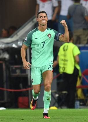 Fussball, Herren, Saison 2015 16, EM 2016 in Frankreich, Halbfinale in Lyon, Portugal - Wales 2:0, Cristiano Ronaldo (Portugal), Jubel nach Tor zum 1:0, 06.07. 2016,