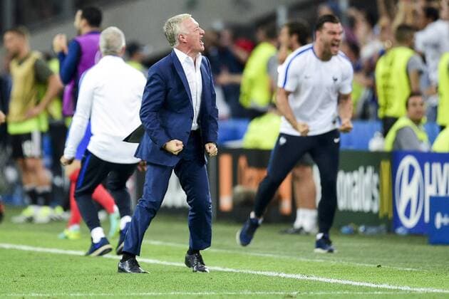 Jubel Team FRA nach dem 0:2 Didier Deschamps (France) - Trainer FOOTBALL : Deutschland vs Frankreich - Demie - UEFA EURO EM Europameisterschaft Fussball 2016 - Marseille - 07 07 2016 JBAutissier 