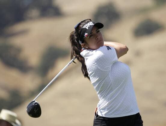 07 Jul 2016: Gerina Piller tees off in early first round action at the LPGA Golf Damen US Women s Open at CordeValle Golf Club in San Martin, CA. GOLF: JUL 07 LPGA - U.S. Women s Open - First Round Icon788160707013 EDITORIAL USE ONLY
