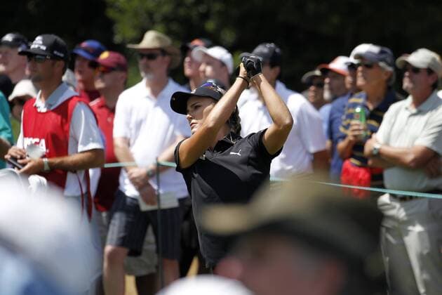 07 Jul 2016: Lexi Thompson tees off at 13 at the LPGA Golf Damen US Women s Open at CordeValle Golf Club in San Martin, CA. GOLF: JUL 07 LPGA - U.S. Women s Open - First Round Icon788160707005 EDITORIAL USE ONLY