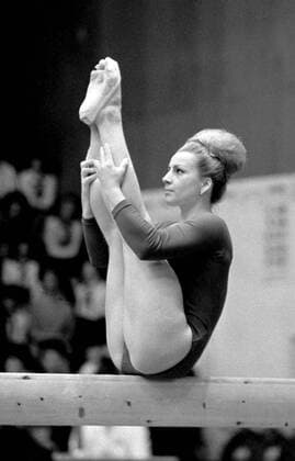 Vera Caslavska of Czechoslovakia during the beam exercise at the European Championships in Sofia, Bulgaria, May 23, 1965. Caslavska won a gold medal. (CTKxPhoto JozefxValko) CTKPhotoFO00132254 