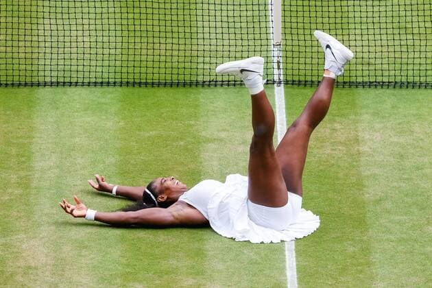 Serena Williams (USA), JULY 9, 2016 - Tennis : Serena Williams of the United States celebrates as she wins the Women s singles final match of the Wimbledon Lawn Tennis Championships against Angelique Kerber of Germany at the All England Lawn Tennis and Croquet Club in London, England. Noxthirdxpartyxsales  (mdgc000636)