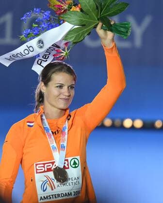 Amsterdam, Leichtathletik, Athletics, Track and Field, EAA, Leichtathletik EM Amsterdam 2016, European Championships Amsterdam, 06.07-10.07.2016, Olympiastadion Amsterdam,100m Frauen Siegerehrung Dafne Schippers mit Gold Medaille, Copyright Gladys Chai von der Laage