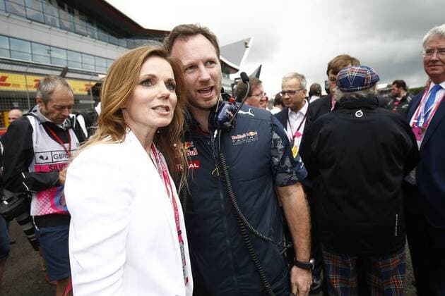 Motorsports: FIA Formula One World Championship WM Weltmeisterschaft 2016, Grand Prix of Great Britain, Geri Halliwell, Christian Horner (GBR, Red Bull Racing), xHOCHxZWEIx