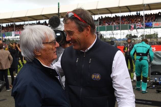 British Grand Prix, Silverstone 07 - 10 July 2016 10.07.2016 - Race, Bernie Ecclestone (GBR), President and CEO of FOM and Nigel Mansell 