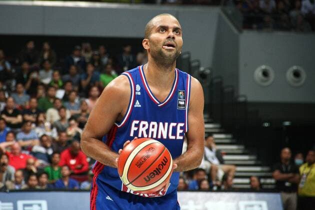 July 10, 2016 - Philippines - Tony Parker prepares to shoot a free throw during the final game. France and Canada battled at the Mall of Asia Arena in Pasay City for the FIBA Olympic Qualifying Tournament. France advances to the Olympics by winning the last slot of the qualifying tournament with 83 points versus CanadaÃ¢â‚¬â ¢s 74. World News - July 10, 2016 - ZUMAs166