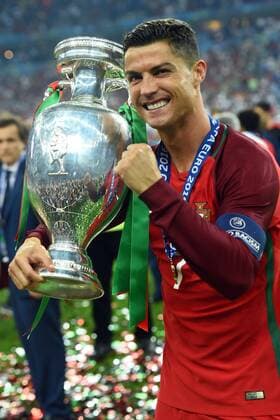 Cristiano Ronaldo celebration end of match cup Paris 10-07-2016 Stade de France Football Euro2016 Portugal - France Finale Final massimoxinsabato