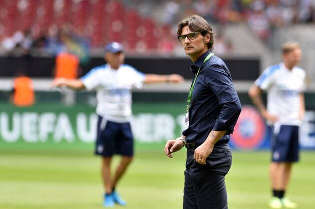 GER, UEFA U19 (U 19) EURO 2016, Vorrunde, Deutschland (GER) vs Italien (ITA) 11.07.2016, Mercedes Benz Arena, Stuttgart, GER, UEFA U19 (U 19) EURO 2016, First Round, Deutschland (GER) vs Italien (ITA), picture shows im Bild: Paolo Vanoli (Trainer, Italien Italy (ITA) Foto © nordphoto Fabisch nordphotox xFabisch