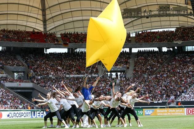 11.07.2016, xjfx, Fussball Europameisterschaft 2016 U19 (U 19), Deutschland - Italien, emspor v.l. Deutschland Fans,Stimmung, Schals, Trikots, Emotionen Stuttgart