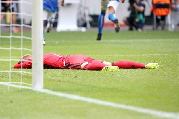 Dominik Reimann ( Deutschland ), Deutschland vs. Italien, U-19-Fussball-Europameisterschaft 2016 , Fussball, 11.07.2016, Stuttgart Copyright: Langerx xEibner-Pressefoto EP_HLR