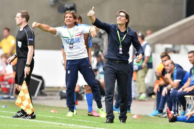 GER, UEFA U19 (U 19) EURO 2016, Vorrunde, Deutschland (GER) vs Italien (ITA) 11.07.2016, Mercedes Benz Arena, Stuttgart, GER, UEFA U19 (U 19) EURO 2016, First Round, Deutschland (GER) vs Italien (ITA), picture shows im Bild: Paolo Vanoli (Trainer, Italien Italy (ITA) Foto © nordphoto Fabisch nordphotox xFabisch
