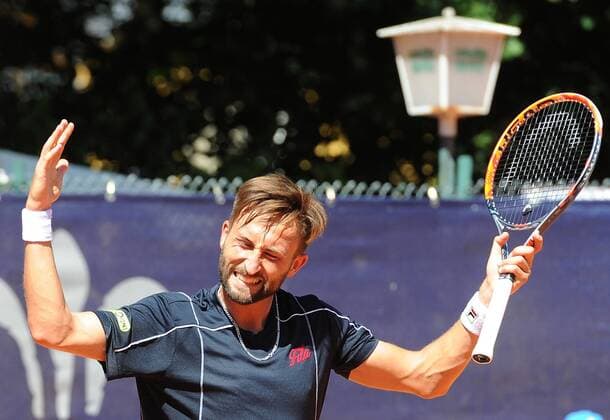 Finale der Saarland-Open, Marvin Netuschil (GER) ist der Sieger in 2016, im Endspiel gegen Filip Horansky (SVK), 6:2 - 6:4, 10.07.16, ITF Turnier Saarland Open, Germany F 6 Futures, beim STC Blau Weiss Saarlouis, Saarlouis Copyright: Franz Eibner-Pressefoto EP_PFZ