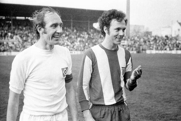 FC Bayern München gegen Hamburger SV, Willi Schulz und Franz Beckenbauer