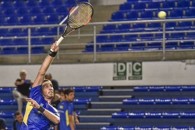 Copa Davis Brasil X Equador player of the Brazilian team durente training for matches between BRAZIL ECUADOR X-evaluated by the American Zonal I Davis Cup at the Arena Minas Tennis Club in Belo Horizonte on the afternoon of Tuesday. x1159835x  Mour?oxPanda
