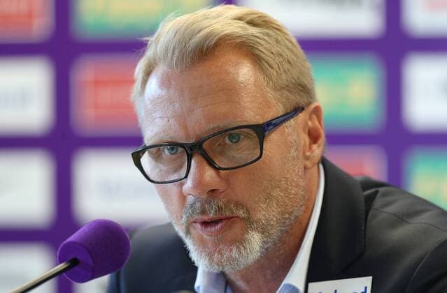 SOCCER - EL quali, A.Wien vs Kukesi VIENNA,AUSTRIA,13.JUL.16 - SOCCER - UEFA Europa League, qualification, FK Austria Wien vs FK Kukesi, preview, press conference PK Pressekonferenz of A.Wien. Image shows head coach Thorsten Fink (A.Wien). GEPAxpictures xChristianxOrt