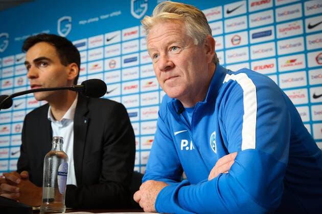 Genk s head coach Peter Maes pictured during a press conference PK Pressekonferenz of Belgian first league soccer team RC Genk, Wednesday 13 July 2016, in Genk. Tomorrow Genk is playing the first leg of the second qualification round in the Europa League competition against Montenegro s Buducnost Podgorica. VIRGINIExLEFOUR  x04890607x