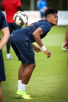 Bilder des Tages - SPORT Genk s Leon Bailey pictured in action during a training session of Belgian first league soccer team RC Genk, Wednesday 13 July 2016, in Genk. Tomorrow Genk is playing the first leg of the second qualification round in the Europa League competition against Montenegro s Buducnost Podgorica. VIRGINIExLEFOUR  x04890667x