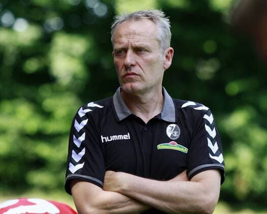 SC March - SC Freiburg Christian STREICH, Trainer SCF, Portrait, Porträt, Einzelbild, quer, Fußball 1. BL Saison 2016 2017, Vorbereitung, Testspiel