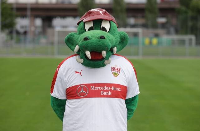 Fussball 2. Bundesliga 2016 2017 13.07.2014 Fototermin beim VfB Stuttgart: Maskottchen Fritzle