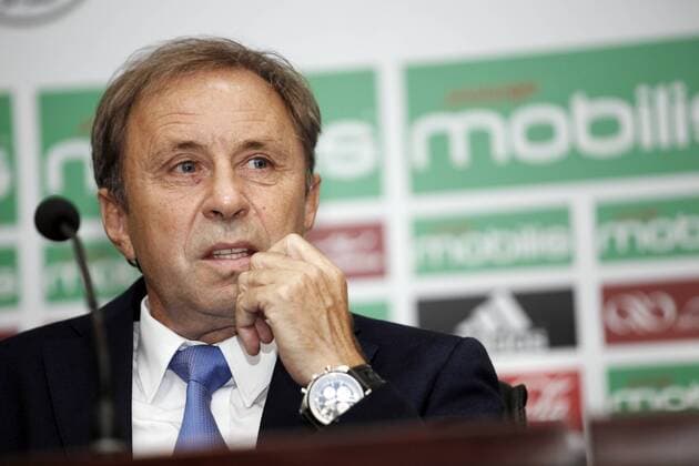 Fußball, Milovan Rajevac ist neuer Trainer der algerischen Nationalmannschaft Algeria Milovan Rajevac s new national coach in Algiers conference 