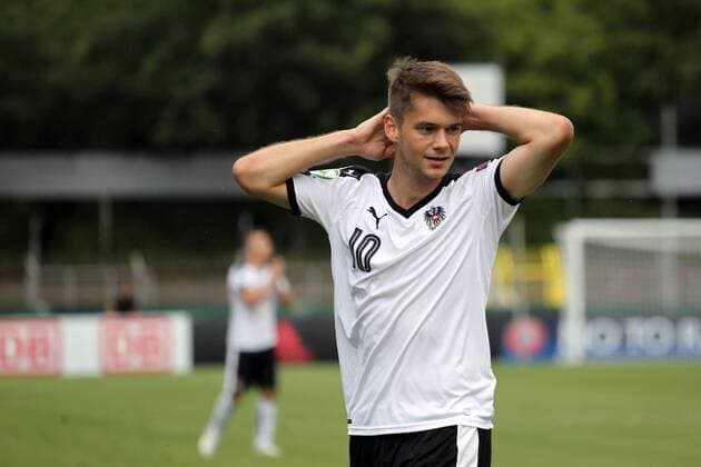 Philipp Malicsek ( Oesterreich ), Italien vs Oesterreich, U-19-Fussball-Europameisterschaft 2016 , Fussball, 14.07.2016, Reutlingen Copyright: Langer Eibner-Pressefoto EP_HLR