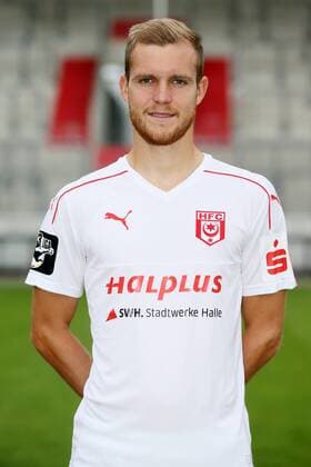 Hallescher FC Fußball Saison 2016-17 Halle Saale, 14.07.2016, Fußball, 3.Liga, GER, Porträttermin 2016 2017. , Hallescher FC , Im Bild: Fabian Baumgärtel Baumgaertel ,