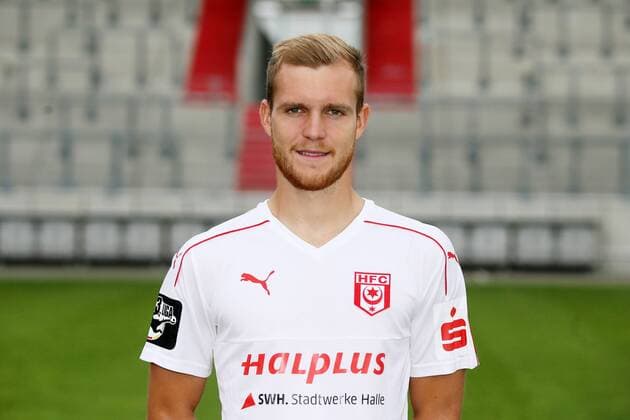 Hallescher FC Fußball Saison 2016-17 Halle Saale, 14.07.2016, Fußball, 3.Liga, GER, Porträttermin 2016 2017. , Hallescher FC , Im Bild: Fabian Baumgärtel Baumgaertel ,