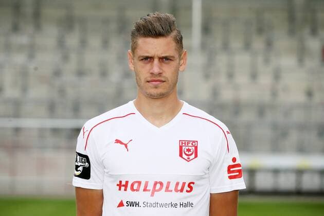 Hallescher FC Fußball Saison 2016-17 Halle Saale, 14.07.2016, Fußball, 3.Liga, GER, Porträttermin 2016 2017. , Hallescher FC , Im Bild: Max Barnofsky ,