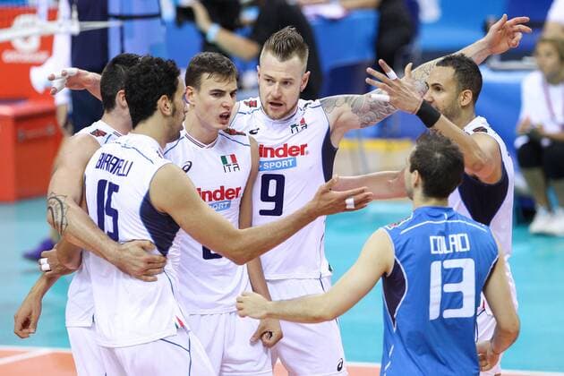 14.07.2016 KRAKOW - Nationalteam - FIVB VOLLEYBALL WORLD LEAGUE FINAL SIX 2016 MECZ USA - WLOCHY ( USA - Italy ) N Z IVAN ZAYTSEV SIMONE GIANNELLI - Jubel - -  20160714FNMG029