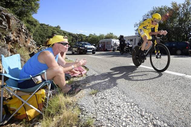 Bilder des Tages - Sport British Chris Froome of Team Sky pictured in action during the thirteenth stage of the 103rd edition of the Tour de France cycling race, a 37,5km individual time trial from Bourg-Saint-Andeol to La Caverne du Pont-d Arc, France, on Friday 15 July 2016. This year s Tour de France takes place from July 2nd to July 24th. YORICKxJANSENS  x04892167x