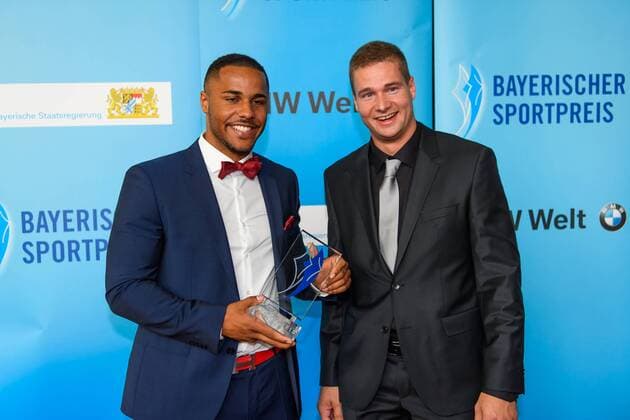 GER, Bayerische Sportpreis 2016 16.07.2016, BMW Welt, Muenchen, GER, Bayerische Sportpreis 2016, im Bild Preistraeger Joshua Bluhm und Johannes Lochner nordphotoxStraubmeier