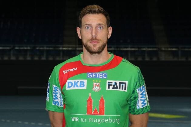 Jacob Bagersted (SC Magdeburg) - Handball Bundesliga Saison 2016-2017 offizeller Fototermin SC Magdeburg in der GETEC Arena in Magdeburg - Einzelbild,Portrait,Deutschland, Handball, Mann, Maenner,15.07.2016