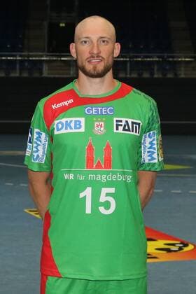 Yves Grafenhorst (SC Magdeburg) - Handball Bundesliga Saison 2016-2017 offizeller Fototermin SC Magdeburg in der GETEC Arena in Magdeburg - Einzelbild,Portrait,Deutschland, Handball, Mann, Maenner,15.07.2016
